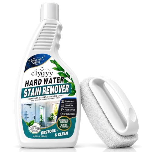 clyqyy Hard Water Stain Remover Gel for Shower Glass &