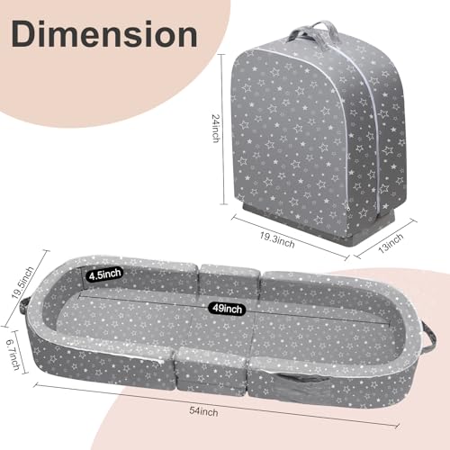 Reawul FC001 Toddler Travel Bed,2-In-1 Portable Toddler Folding Floor Cot thumb #1