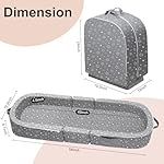 REAWUL Foldable Toddler Travel Bed, Portable Folding Floor Bed with Washable Cover,Soft and Safe Foam Crib,Grey - Image 2