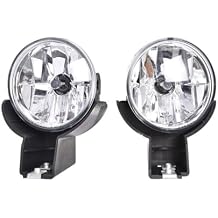 Fog Light Pair Front Bumper Left&Right Side Lamp w/Bulb for Dodge for Durango Base/1998 SLT Plus 1999-2000 Clear-Lens