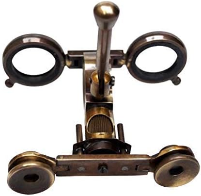Vintage Antique Brass Folding Binocular Marine Compass Nautical Telescope (Brown)