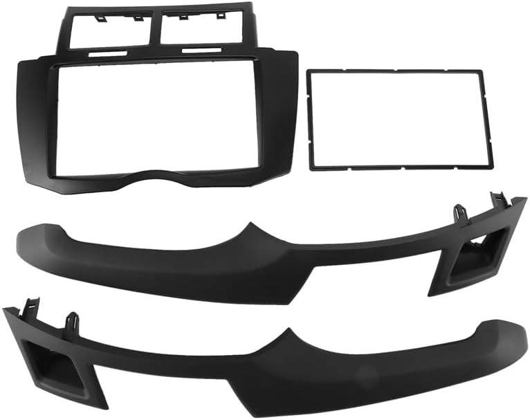 [Car Parts] Car Radio Fascia Trim Kit, 2 Din Dash Panel DVD Frame Install Kit for Toyota Yaris Vitz Platz 2005 2006 2007 2008-2011 [Easy to Replace]