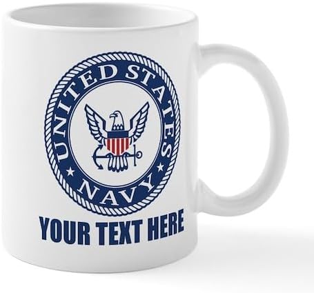 CafePress Custom Personalized Personalized United States Navy Large Mug 11 oz (325 ml) Ceramic Coffee Mug