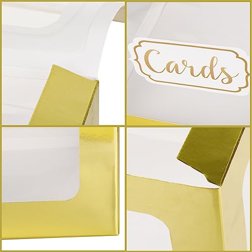 Image of Clear Card Box Wedding Favors Gift Card Boxes Post Box Cardboard Receiving Money Box Holder for Wedding Reception, Baby Showers, Anniversary, Birthday Party, Retirement, Graduation Envelope Holder