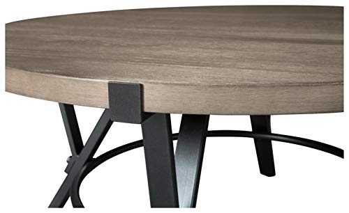 Signature Design By Ashley Zontini Round Cocktail Table, Light Brown #TOP2
