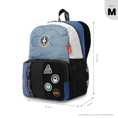 Mochila escolar mediana de 18L TOTTO resistente para proteger libros y material escolar 3
