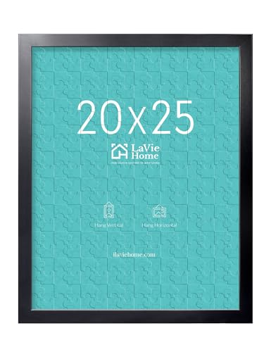 LaVie Home 20x25 Picture Frame Black Puzzles Frame for Wall Decoration Classic Black Minimalist Style Suitable for Decorating Houses Offices Hotels Puzzles Posters Photos or Artwork1 Pack