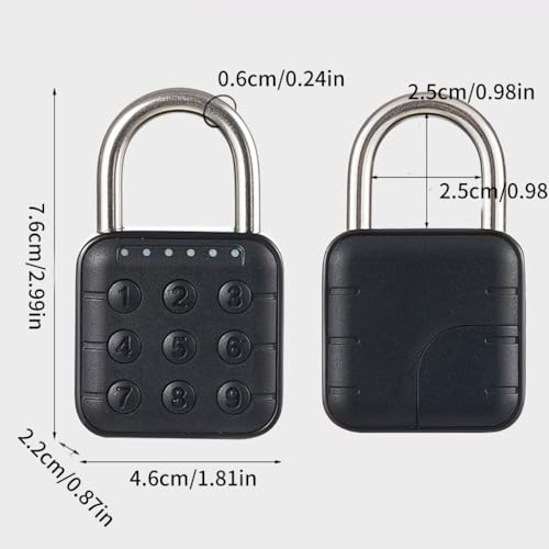 Candado de combinación de 6 dígitos de alta seguridad con protección impermeable exterior 6