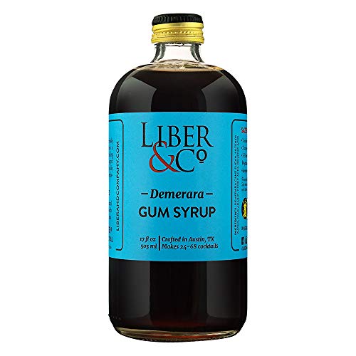 Liber & Co. Demerara Gum Syrup (17 oz.) Simple Syrup Made with Demerara Sugar and Gum Arabic