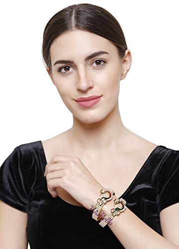YouBella Jewellery Traditional Gold Plated Bracelet Bangle Set for Girls and Women