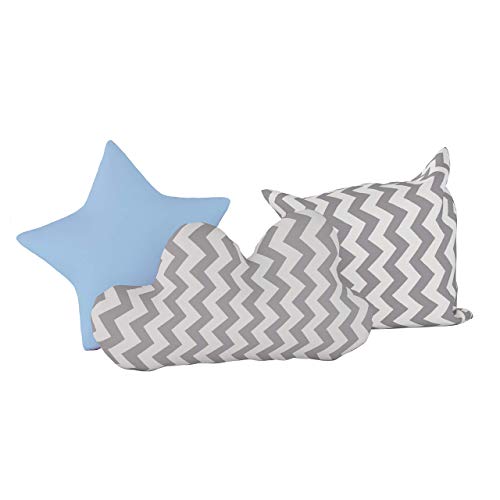 Tres cojines suaves para bebés, niños, cojines de cama, carpas, almohadas Elfique de Klara Brist