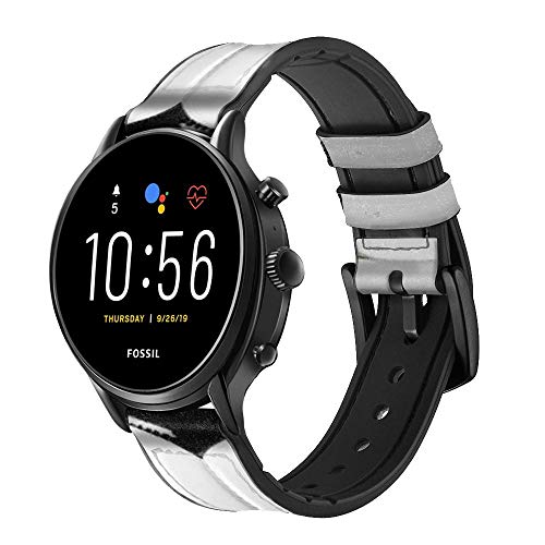 CA0529 Football Soccer Ball Leather Smart Watch Band Strap