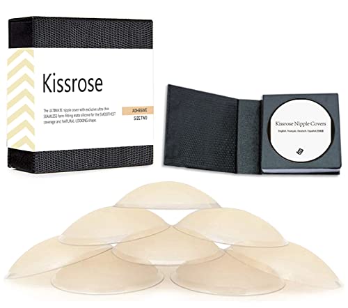 Nippleless Cover, Reusable Silicone Adhesive Pasties (World’s Thinnest 0.2mm-4 Pairs, One Size)