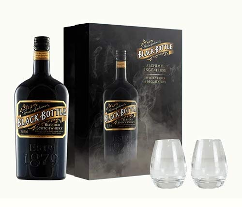 Coffret Black Bottle + 2 verres 40° 70cl Cover