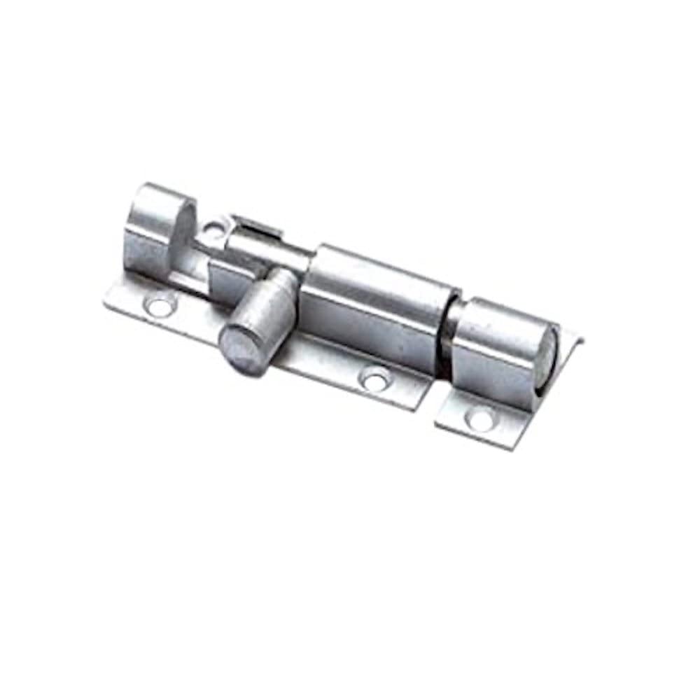 Merriway BH04899 (2 Pcs) Straight Surface Slide Door Bolt Aluminium 38mm - Pack of 2 Pieces, Silver
