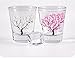 APROFAMILY Emotional Korean Soju Glass Cup with Changing Cherry Blossom Color 4pcs Set Whiskey, tequila, sake, and other alcoholic beverages are available (SOJU(4PCS))