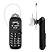 L8star Mini Small Mobile Cell Phone BM70 GSM Bluetooth Dialer Headset Earphone Support SIM Card 0.66 inch(Black)