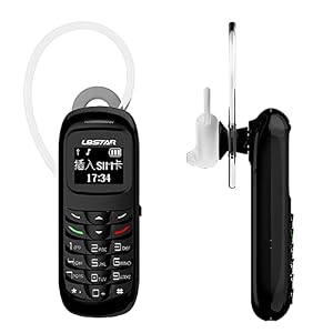 L8star Mini Small Mobile Cell Phone BM70 GSM Bluetooth Dialer Headset Earphone Support SIM Card 0.66 inch(Black)