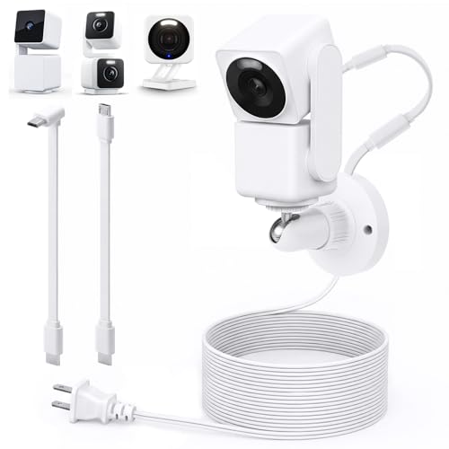 Cable de alimentación 2 en 1 de 25 pies para WYZE Cam Pan V4 V3