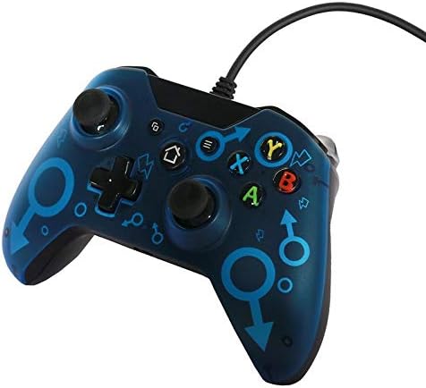 USB Wired Controller For Xbox One PC Games Controller For Wins 7 8 10 Microsoft Xbox One Joysticks Gamepad With Dual Vibration (Color : Blue)