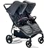 Valco Baby - Trend Duo Double - Side by Side Double Stroller for Newborn and Toddler - Easy Compact Fold, Multi-Position Recline, Large Canopy Infant Twin Stroller 2025 (Charcoal)