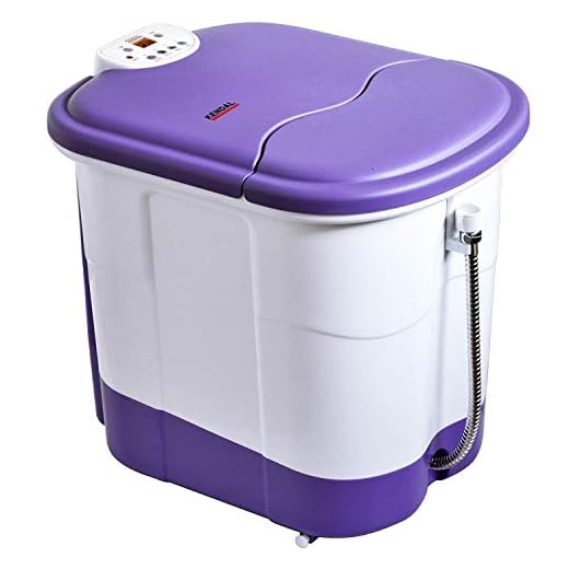 All in one deep Foot & Leg spa Bath Massager w/Motorized Rolling Massage, Heat, Wave, O2 Bubbles, Water Fall, Digital Temperature Control LED Display FBD2535