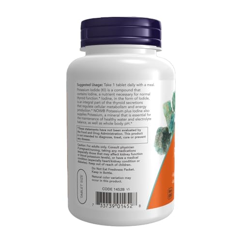 Now Foods Potássio Plus Iodo Potassium plus 180Tablts 3 unidades Produto Importado