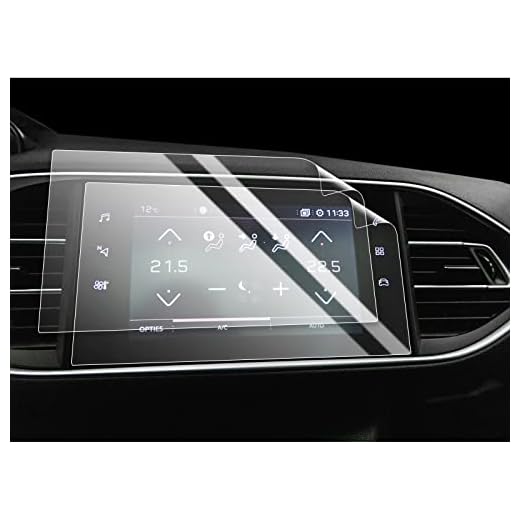 Protector de pantalla de plástico para el sistema de navegación de (2014 – 2017) 308 SW/308 GTI Protector de pantalla Película ruiya [9,7 pulgadas] 2 Packs