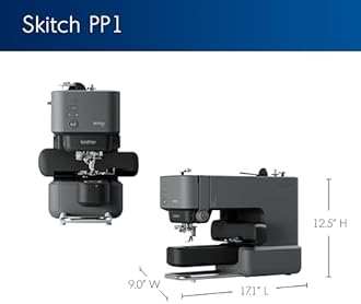 Brother PP1 Skitch Single-Needle Embroidery Machine and SAEMB7511 100-Piece 75/11 Embroidery Needles
