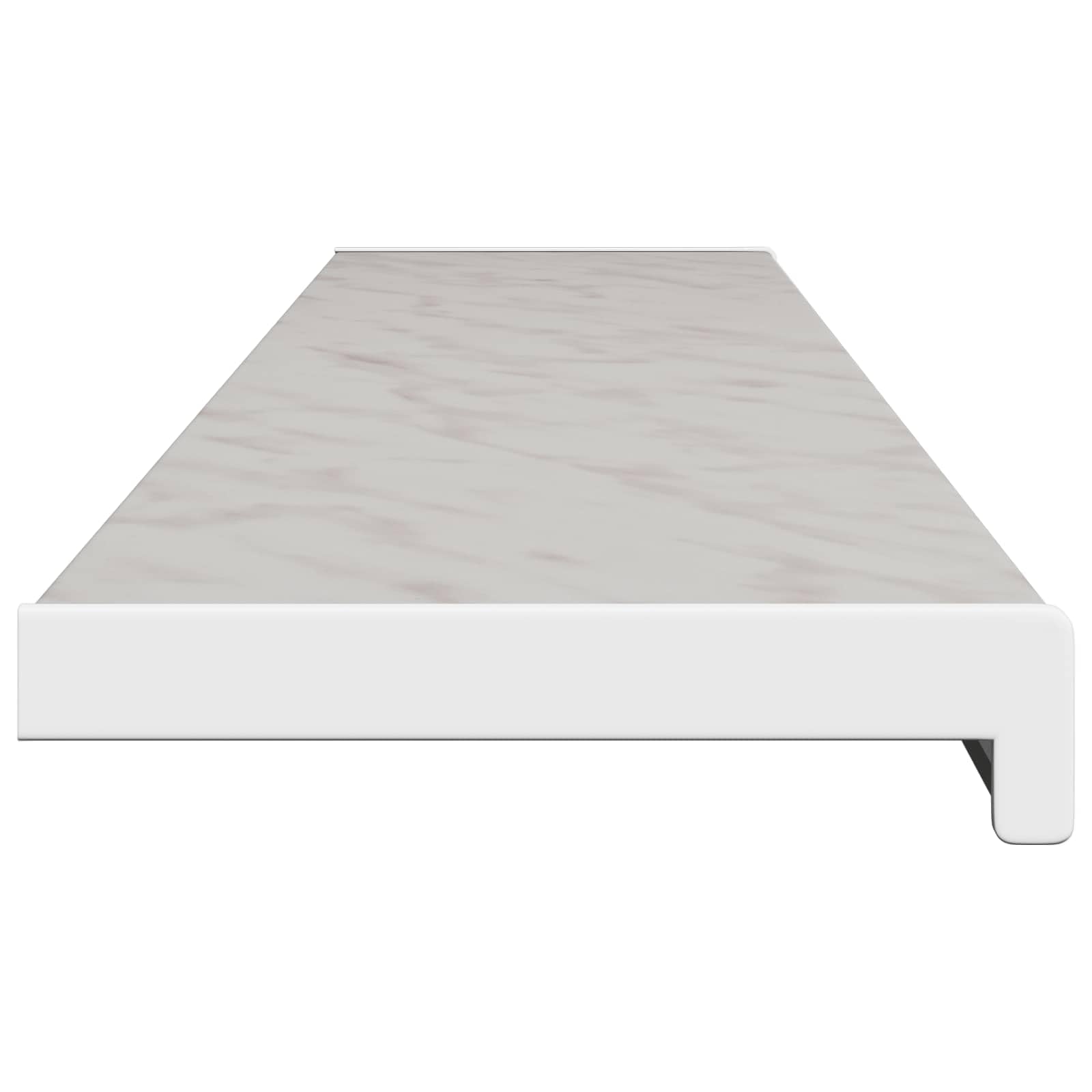 Moderno davanzale in PVC con struttura in marmo, 160 x 20 x 4,5 cm, durevole, resistente all'umidità e facile da pulire, per interni ed esterni