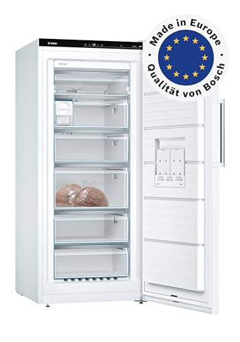 Bosch GSN51AWCV Serie 6 Freistehender Gefrierschrank, 161 x 70 cm, 175 kWh pro Jahr, Weiß, 290 L, XXL Größe, LED Beleuchtung, VarioZone, NoFrost, Rechtsanschlag