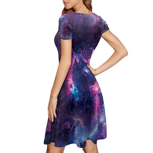 Image of Forchrinse Native Aztec Style Black White Geometric Women's Midi Dress Casual Long Dress Round Neck Swing Dress