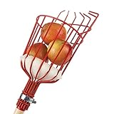 MINGMIN-DZ Dauerhaft Outdoor Aluminium Tief Basket Gartengeräte Zubehör Obst Catcher Ernte Kommissionierung Obstpflücker Kopf Metall Obst Pflücken Werkzeuge