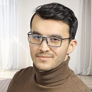 LUFF Reading Glasses Clip Magnifying Glass Portable Clips Suitable for A Variety of Glasses Anti-Blue Light Suitable for Mobile Phones/Computer Reading (1.5X)