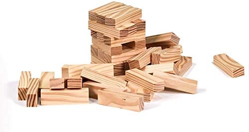 D.A.Y. Republic Classic Wooden Large Tumbling Tower Game Stacking Brick Blocks For Kids and Adults, Great Family, Party, Board Game Large Size, 54 Pieces