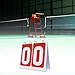Portable Scoreboard with 2Digit Flip Numbers for Outdoor Activities, Red