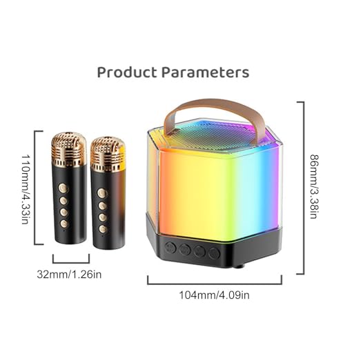 Machine de karaoké extérieur avec enceinte nomade lumineuse et micro pour réunion de famille