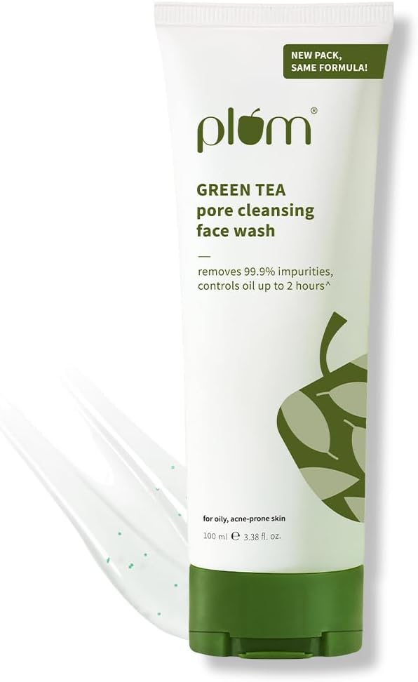 Plum Green Tea Pore Cleansing Face Wash Oily Skin Face Wash For Women & Men, 100 ml, 3.38 oz…