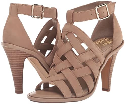 Vince Camuto Women's Frelly Stacked Heel Sandal Heeled, Truffle Taupe, 7.5 | Image 6