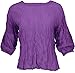 Produktbild GURU SHOP Krinkelbluse, Blusenshirt, Crash Blusentop, Damen, Flieder, Baumwolle, Size:38