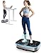 Vibration Plate, EvoSpark Vibration Plate Exercise Machine with 9 LED Light Effects, 2 in 1 Brushless Motors Vibration Platform for Lymphatic Drainage & Weight Loss, Vibrate Fitness Platform