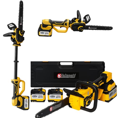 Mini podador Extensível 2 Baterias 50v Moto Serra KNakasaki com