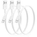 3Pack for [Apple MFi Certified] iPhone Charging Cable 0.3M-Lightning to USB Cable Wire - 1Feet iPhone USB Charger Cords for Appe iPhone 14 13 12Pro/Pro Max/Xs XR
