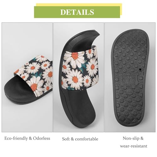 Sandales chaussons de maison marguerite avec semelle de bain crantée - 7