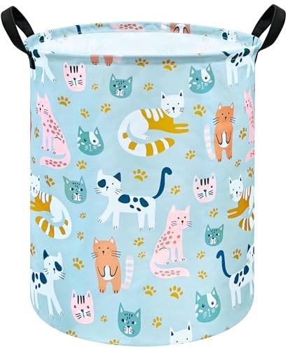 Image of Round Laundry Basket Storage Bins Nursery Hamper Gift Baskets for Home,Office,Home Decor