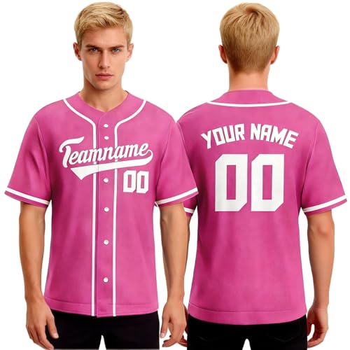 Camiseta personalizada para béisbol con botones y bordado miniatura 1