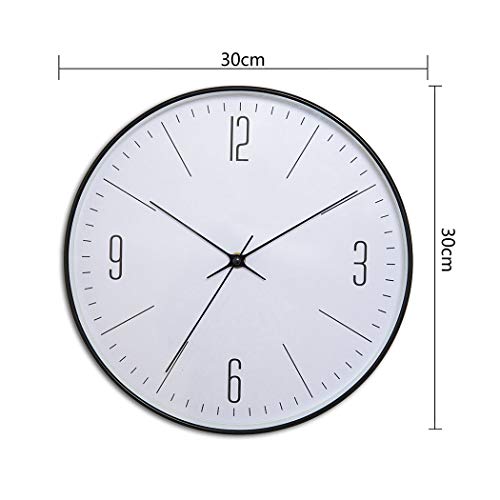 Horloge murale quartz silencieux moderne noire pour bureau - 7