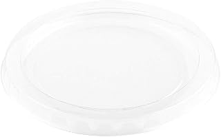 Restaurantware-LIDS ONLY: Basic Nature Sauce Cup Lids Pack of 100 Plastic Condiment Holder Lids - Compatible With Portion Cups, Disposable, Clear PLA Plastic, For Takeaway Orders at Restaurants