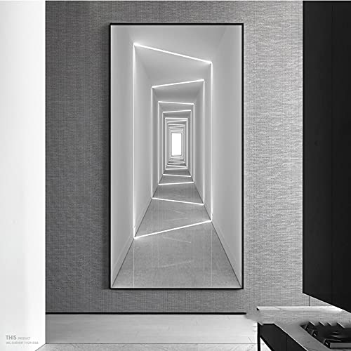 Toile de bâtiment moderne pour décorer un grand mur de salon vide