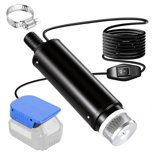 Viitech Akku Wasserpumpe für Bosch 18V System GBA Akku 30L/min Tragbare